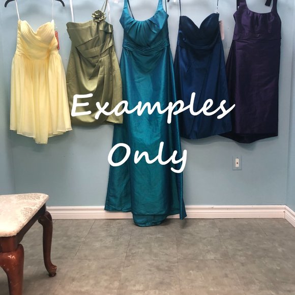 Lot of 5 Bridesmaids Formal Dresses, Samples,  Designer Stamped - Picture 9 of 16